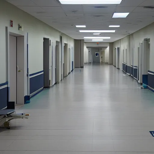 Image similar to empty hospital, empty hospital bed, hospital color photograph