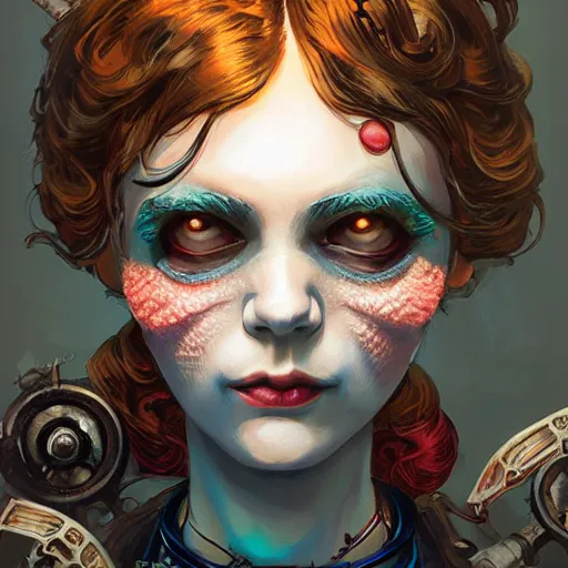 Image similar to lofi underwater artstation victorian bioshock biopunk steam portrait, Pixar style, by Tristan Eaton Stanley Artgerm and Tom Bagshaw.