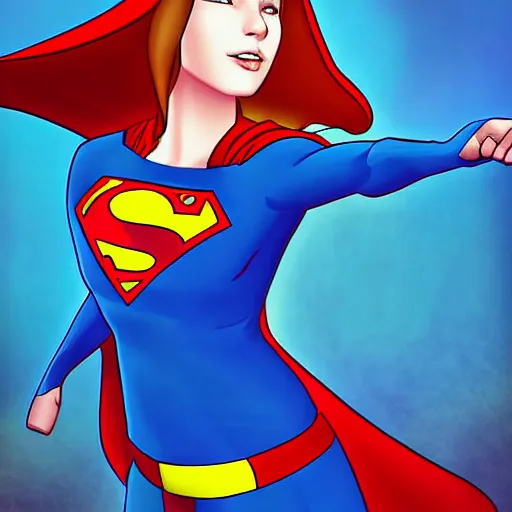 Prompt: supergirl digital art by dandonfuga