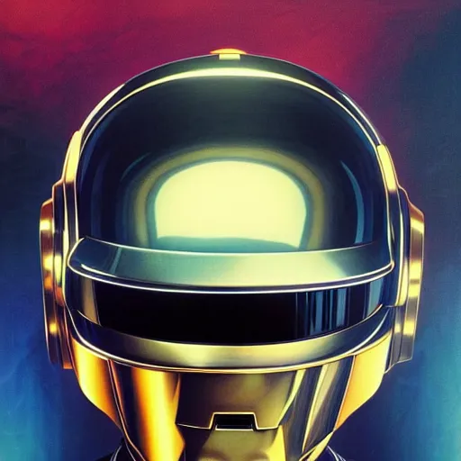 Prompt: portrait of daft punk, elegant, intricate, headshot, highly detailed, digital painting, artstation, concept art, sharp focus, illustration, art by artgerm and greg rutkowski and alphonse mucha