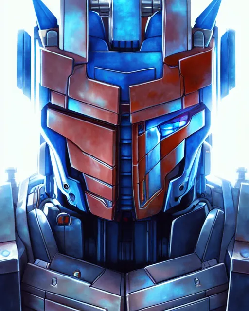 Image similar to optimus prime, portrait shinkai makoto studio ghibli studio key hideaki anno sakimichan stanley artgerm lau rossdraws james jean marc simonetti elegant highly detailed digital painting artstation pixiv