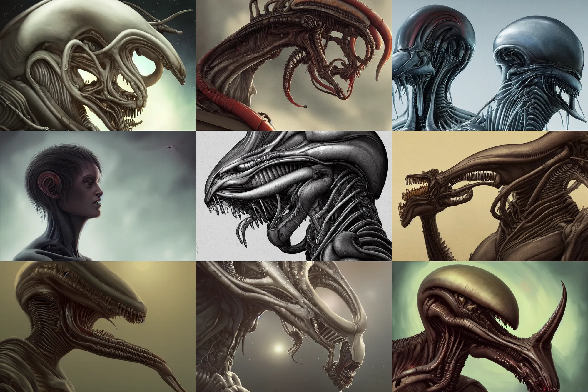 Prompt: a detailed photo of a alien xenomorph by zach sutton and tom bagshaw, side profile, 3 5 mm lens, deviantart, 8 k