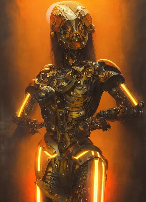 Prompt: ( ( symmetry ) ) closeup portrait of a stunning armored cyborg female pirate captain, strong cinematic light, backlight, red yellow, viscous smoke, fluid simulation, mist, by gerald brom, by mikhail vrubel, by peter elson, muted colors, extreme detail, trending on artstation, 8 k