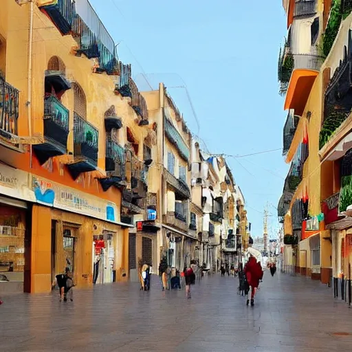 Image similar to city in spain in the year 2 0 5 0