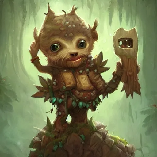 Prompt: cute little anthropomorphic tree!!!!, bark!!! skin, tiny, small, short, cute and adorable, pretty, beautiful, dnd character art portrait, matte fantasy painting, deviantart artstation, by jason felix by steve argyle by tyler jacobson by peter mohrbacher, cinema