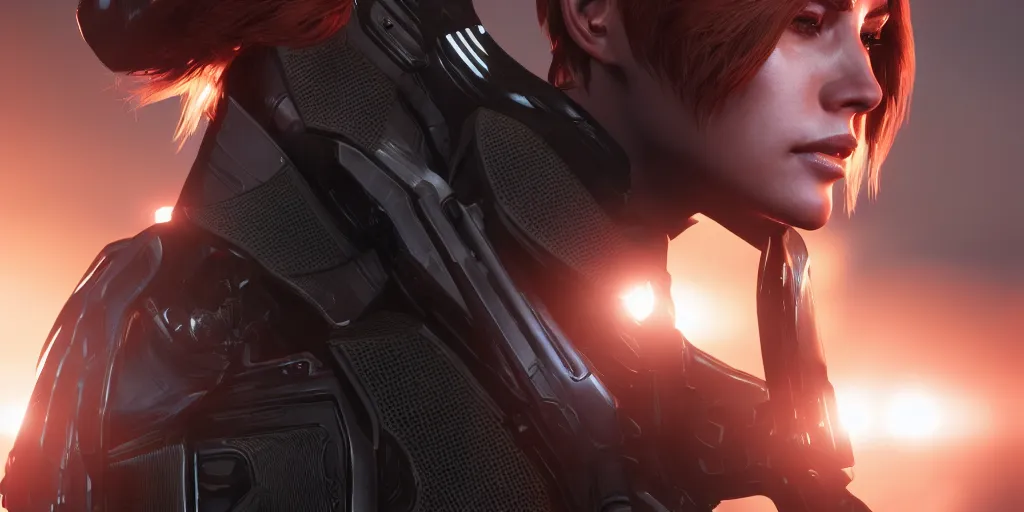 Prompt: femshep, cinematic lighting, trending on artstation, 4k, hyperrealistic, focused, extreme details, unreal engine 5, cinematic, masterpiece