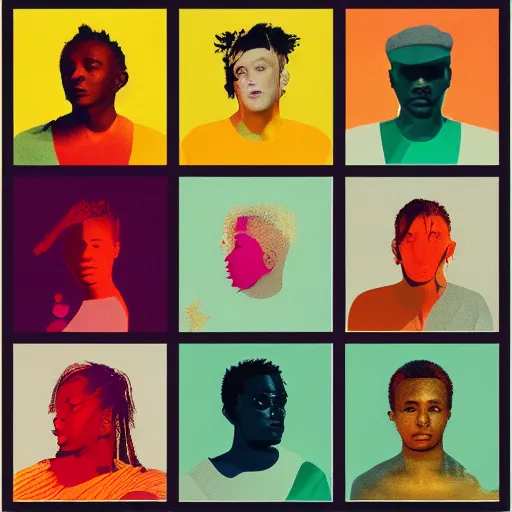 Image similar to color palette, album art, cover art, poster