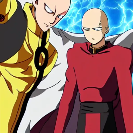 Image similar to saitama creating new dimension, anime