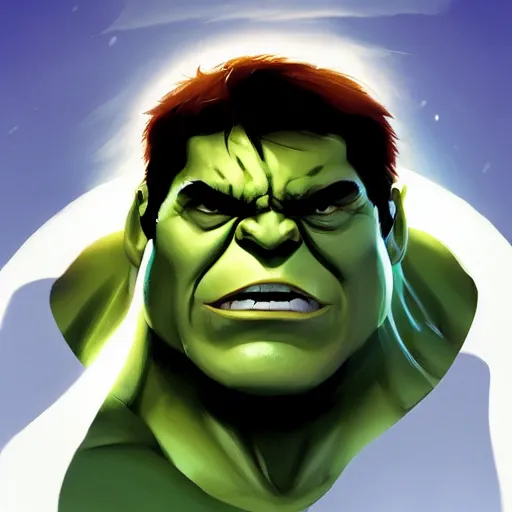 Image similar to face icon stylized minimalist the hulk, loftis, cory behance hd by jesper ejsing, by rhads, makoto shinkai and lois van baarle, ilya kuvshinov, rossdraws global illumination