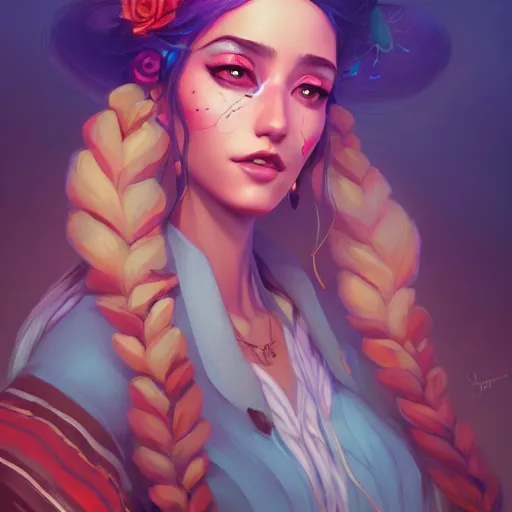 Image similar to a portrait of a beautiful gypsy, art by lois van baarle and loish and ross tran and rossdraws and sam yang and samdoesarts, digital art, highly detailed, intricate, sharp focus, Trending on Artstation HQ, deviantart, unreal engine 5, 4K UHD image