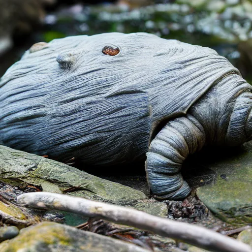 Prompt: giant tardigrade, highly detailed, smooth, sharp focus, at a river