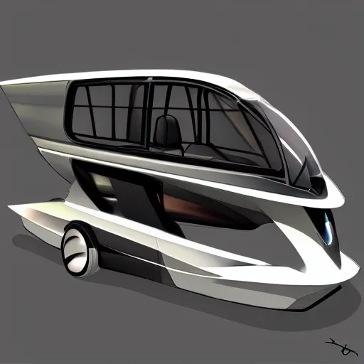 Prompt: concept art new transport vehicle design, studio photo halo