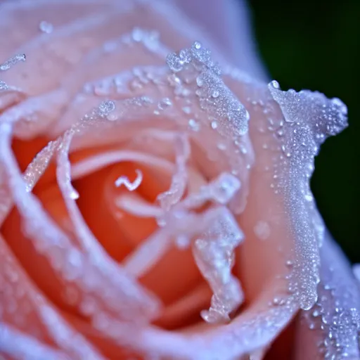 Image similar to dew on a rose, macro, highly detailed, photo