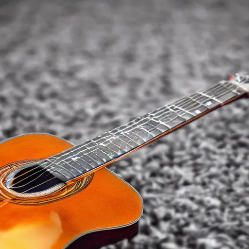 Image similar to a bird playing guitar, photorealistic, depth of field, 4k