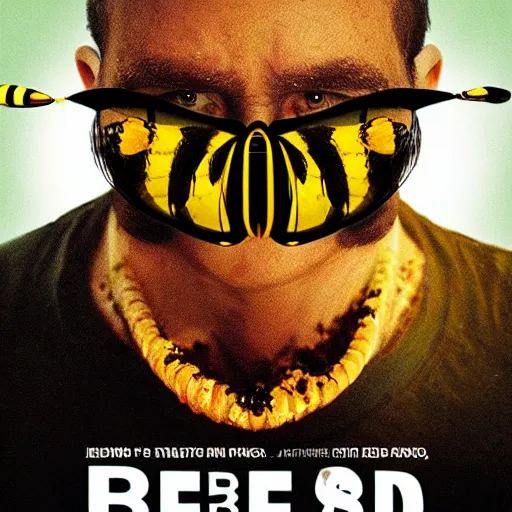 Image similar to movie poster about a person addicted to bee stings