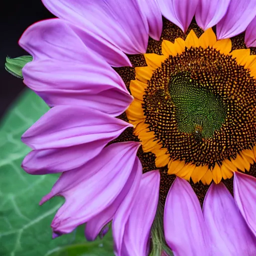 Prompt: sunflower with an open human mouth and white teeth