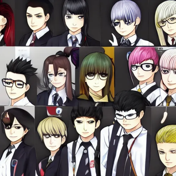 Image similar to a case in supreme court in danganronpa style