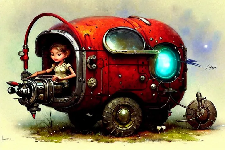 Prompt: adventurer ( ( ( ( ( 1 9 5 0 s retro future robot android mouse wagon. muted colors. ) ) ) ) ) by jean baptiste monge!!!!!!!!!!!!!!!!!!!!!!!!! chrome red