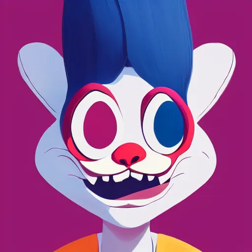 Image similar to face icon stylized minimalist the ren & stimpy show, loftis, cory behance hd by jesper ejsing, by rhads, makoto shinkai and lois van baarle, ilya kuvshinov, rossdraws global illumination