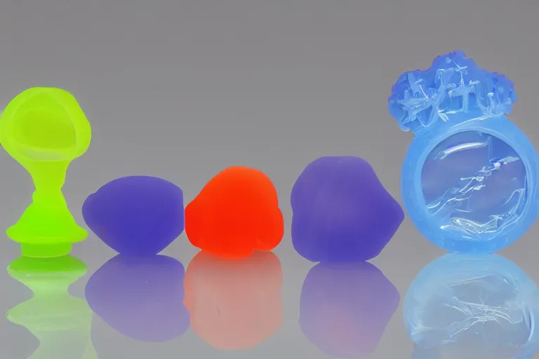 Image similar to translucent silicone rubber toy on display