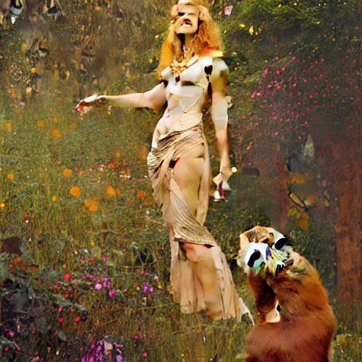 Prompt: portrait of a furry anthromorphic otter wearing a dress. furaffinity forest fantasy highly detailed painting by gaston bussiere craig mullins jc leyendecker gustav klimt artgerm greg rutkowski john berkey, bergey, craig mullins, ruan jia, raymond swanland, jeremy mann, tom lovell, alex malveda