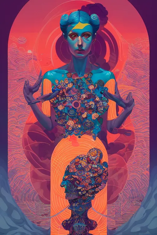 Prompt: portrait of godel's consistency of the axiom of choice, by tristan eaton, victo ngai, peter mohrbacher, artgerm,