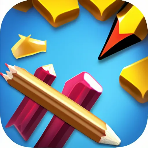 Image similar to pencil as clash of clans app icon