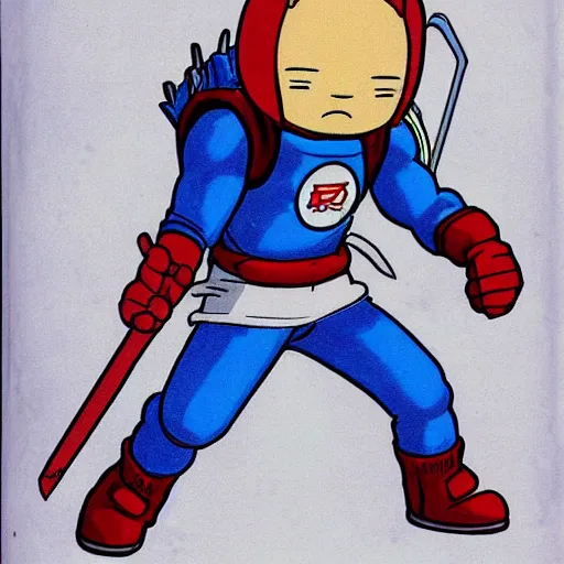 Prompt: finn the human drawn by akira toriyama