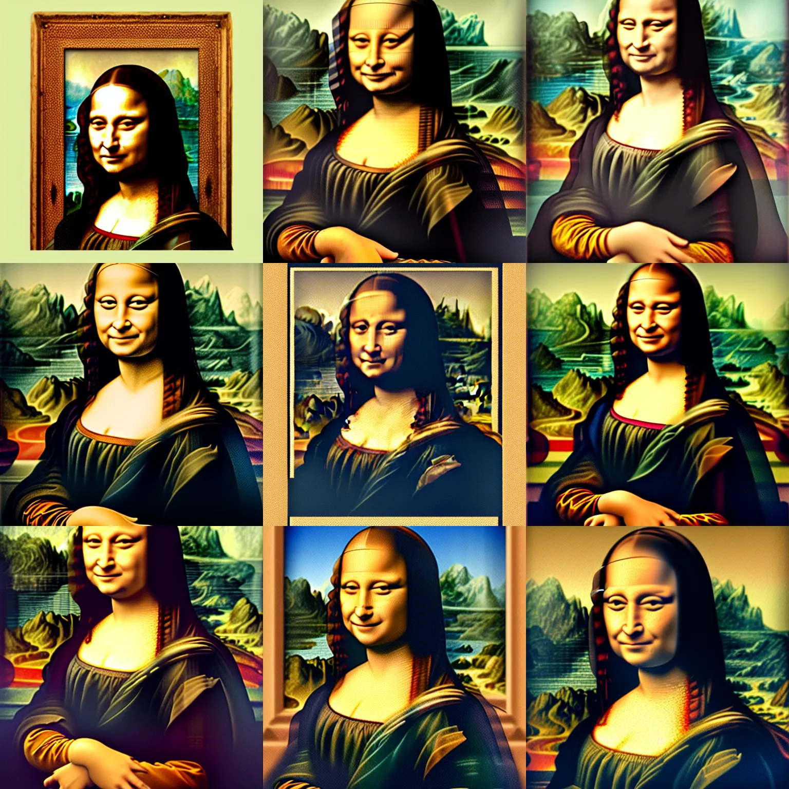 Prompt: Dwayne Johnson as Mona Lisa