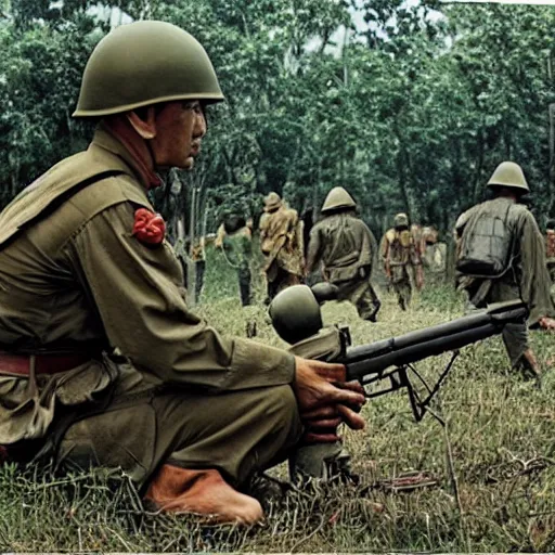 Image similar to vietnam war realistic photography