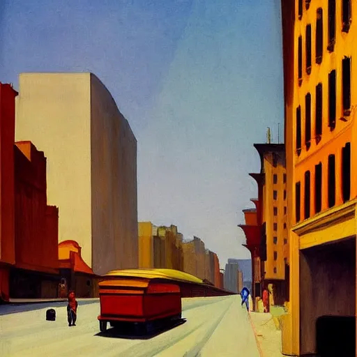 Prompt: São Paulo painted by Edward Hopper