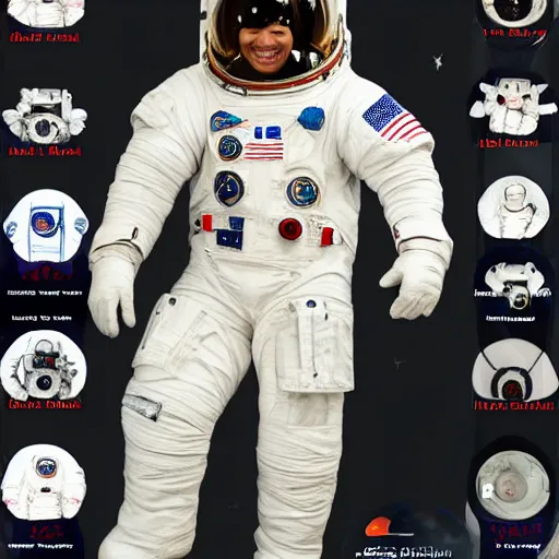 Prompt: astronaut suit in the shape of a whale, ( eos 5 ds r, iso 1 0 0, f / 8, 1 / 1 2 5, 8 4 mm, postprocessed, crisp face, facial features )