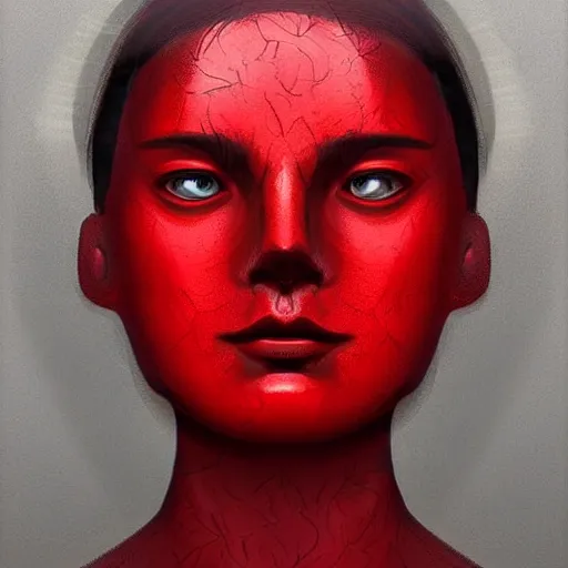 Prompt: a female face made of a red car, digital art, trending on artstation, award-winning art, extremely detailed, pinterest