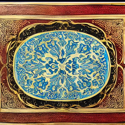 Prompt: ottoman ebru painting