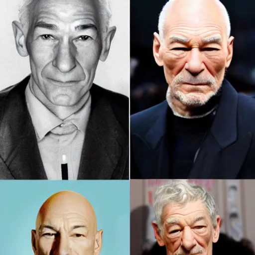 Image similar to patrick stewart mixed with ian mckellen