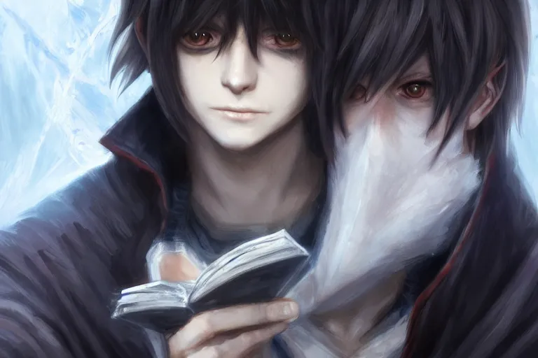 Prompt: l · lawliet, hunchback, death note ， d & d, fantasy, portrait, highly detailed, headshot, digital painting, trending on artstation, concept art, sharp focus, illustration, art by artgerm and greg rutkowski and magali villeneuve and wlop