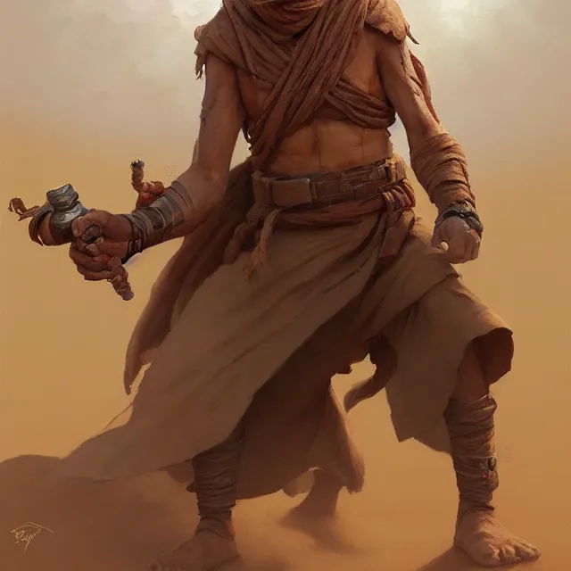 Image similar to sandpeople tusken raider by stanley artgerm lau, wlop, rossdraws, frank frazetta, andrei riabovitchev, marc simonetti