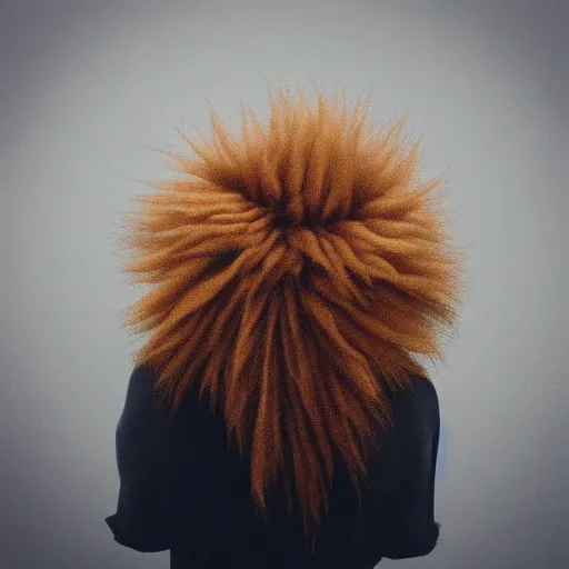 Image similar to lions mane on a person