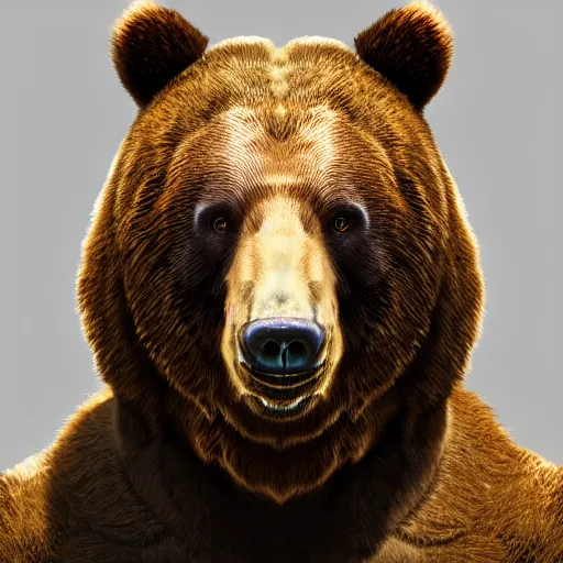 Prompt: portrait of bear, 8 k uhd, unreal engine, octane render in the artstyle of finnian macmanus, john park and greg rutkowski