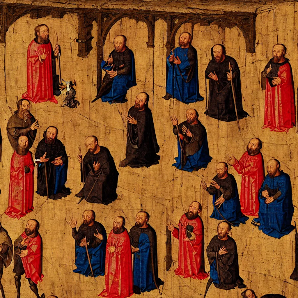 Prompt: The Joe Rogan Experience as a Medieval Painting