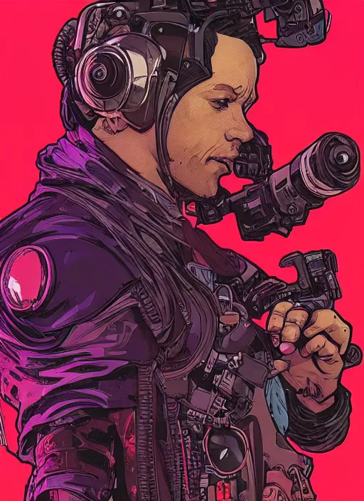 Image similar to cyberpunk tech bro. portrait by ashley wood and alphonse mucha and laurie greasley and josan gonzalez and james gurney. spliner cell, apex legends, rb 6 s, hl 2, d & d, cyberpunk 2 0 7 7. realistic face. vivid color. dystopian setting.