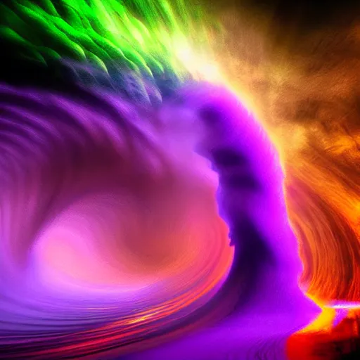 Image similar to a purple tornado, digital art, beautiful dramatic lighting