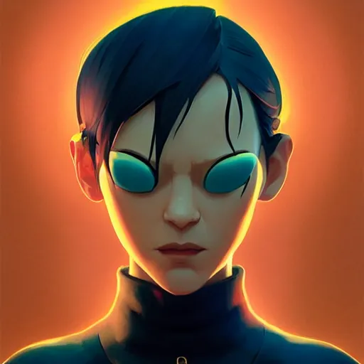 Image similar to face icon stylized minimalist the matrix, loftis, cory behance hd by jesper ejsing, by rhads, makoto shinkai and lois van baarle, ilya kuvshinov, rossdraws global illumination