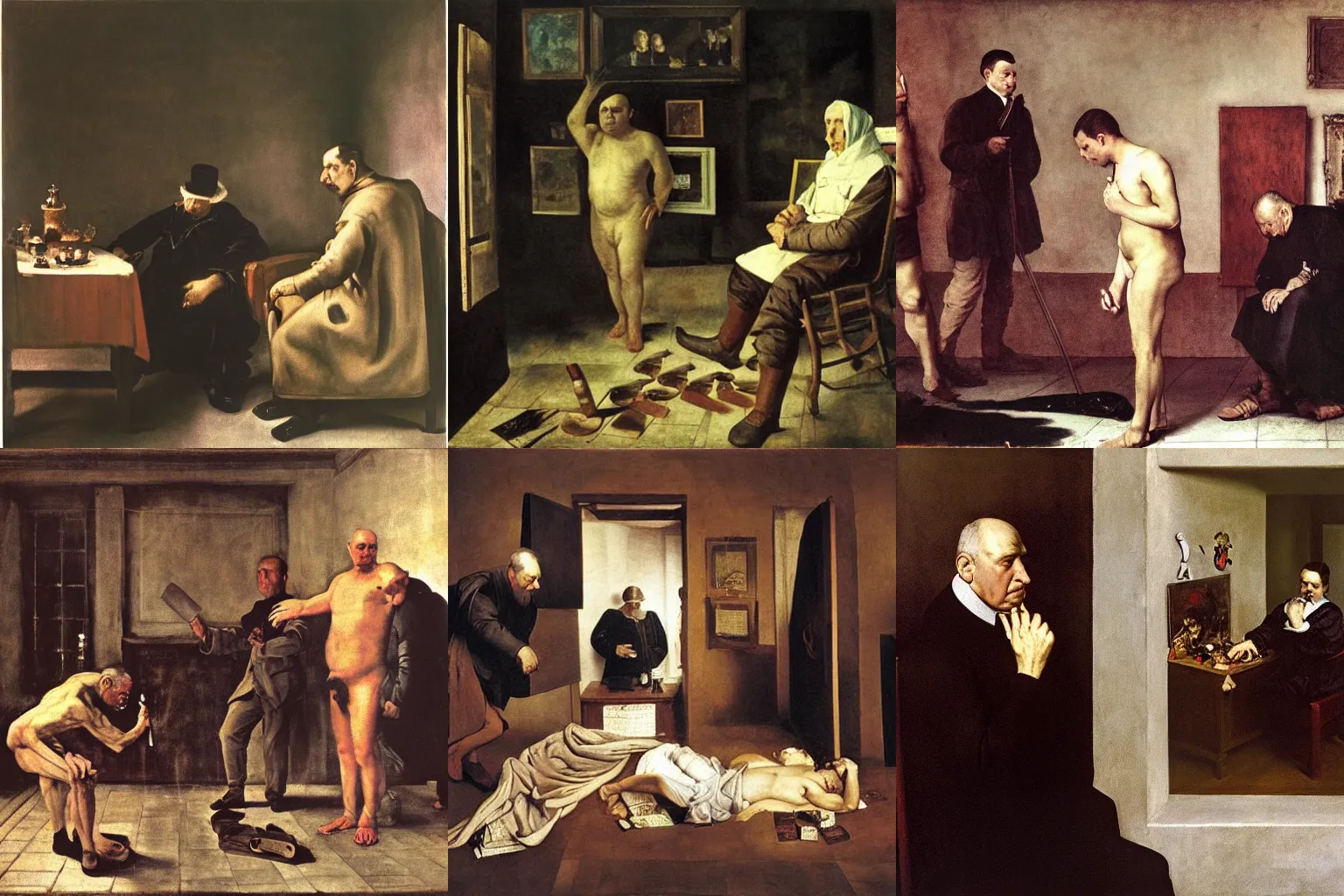Prompt: freedom cannot hear reason, painting by diego velazquez, george grosz and gregory crewdson