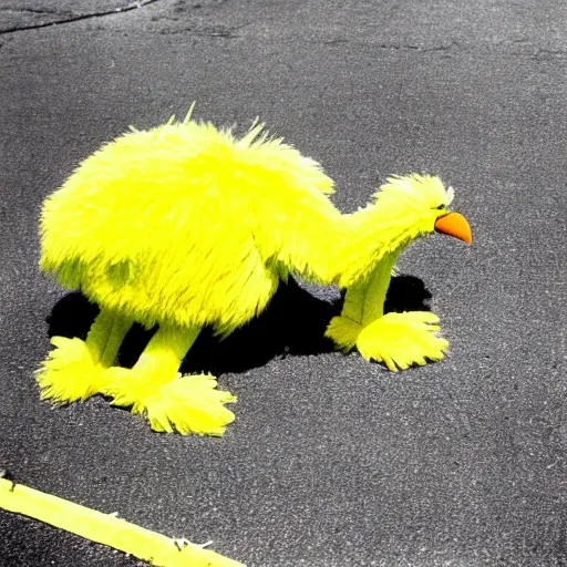 Prompt: big bird from sesame street grassy knoll assassination photo 1 9 6 1