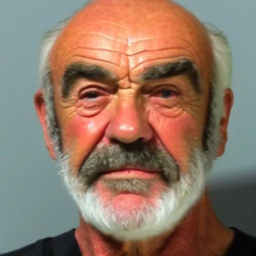 Image similar to a mugshot of sean connery from the year 2 0 1 4