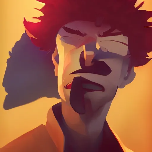 Image similar to face icon stylized minimalist cowboy bebop, loftis, cory behance hd by jesper ejsing, by rhads, makoto shinkai and lois van baarle, ilya kuvshinov, rossdraws global illumination