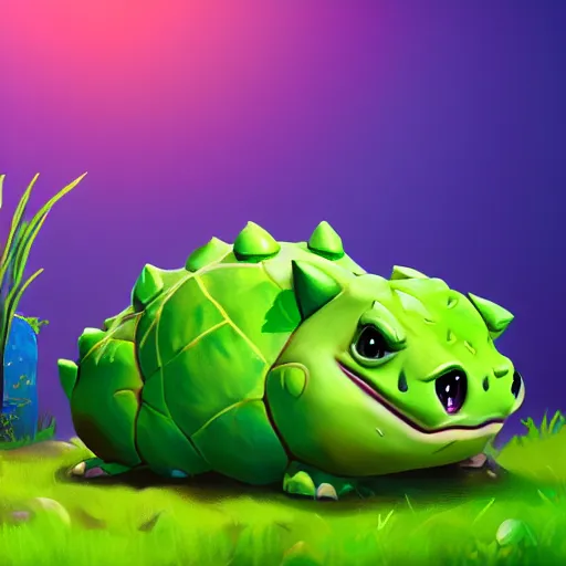 Prompt: cabbage bulbasaur, concept artstyle, artstation, vibrant, digital, wide shot, hd, cinematic lighting, highly detailed, illustration, elegant, 8 k, 4 k
