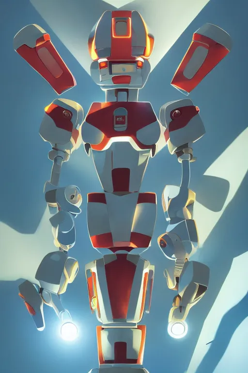 Image similar to metabots medabots medarotto medarot robot minimalist comics, behance hd by jesper ejsing, by rhads, makoto shinkai and lois van baarle, ilya kuvshinov, rossdraws global illumination ray tracing hdr radiating a glowing aura