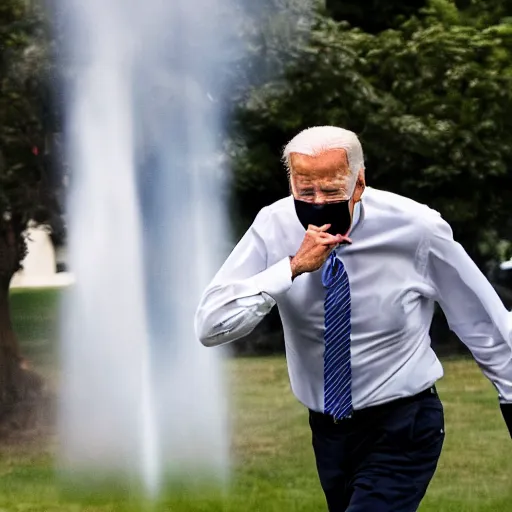 Image similar to biden using his super move st the white house, digital photography